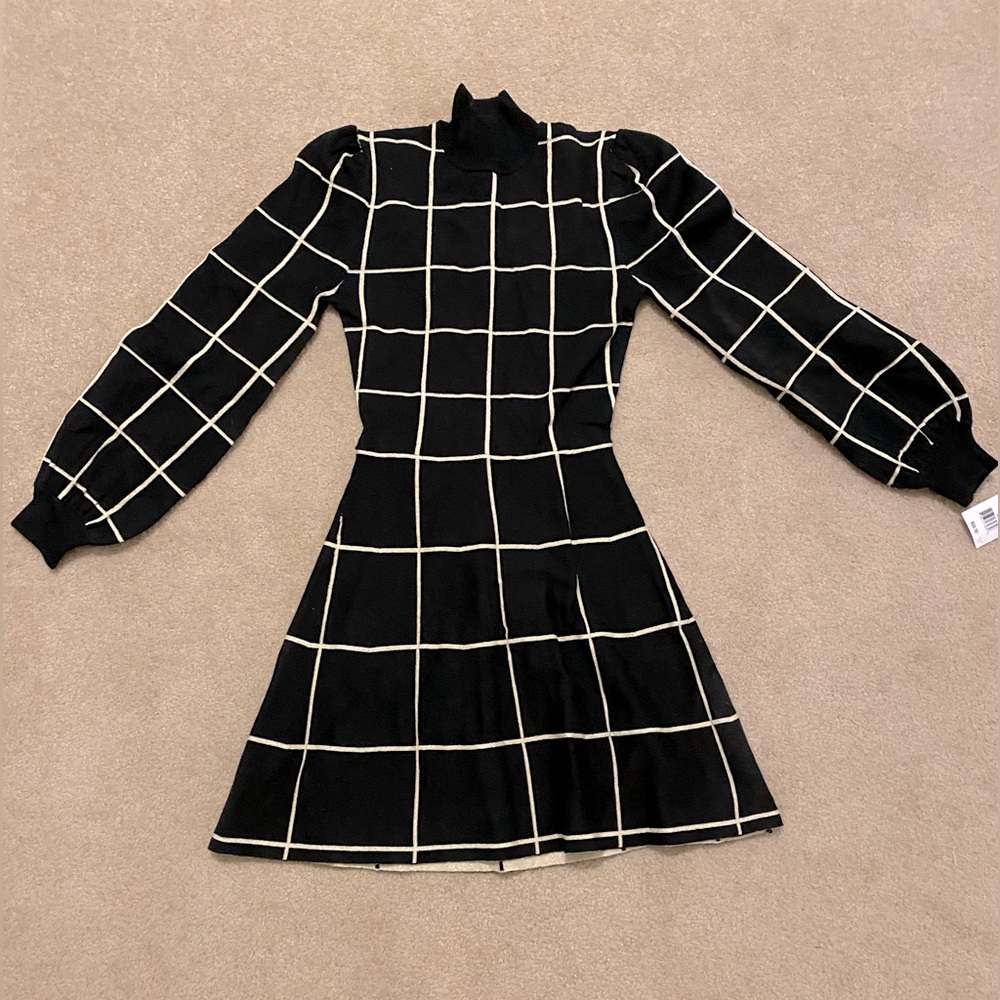 Long Sleeve Sweater Dress with Mock Neck